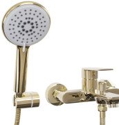 Змішувач для ванної Rea Mayson одноважільний з душовим гарнітуром золото REA-B5662