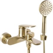 Змішувач для ванної Rea Marco одноважільний з душовим гарнітуром матове золото REA-B5942