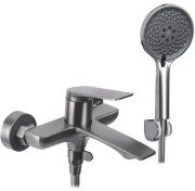 Змішувач для ванної кімнати Rea Avalon одноважільний з душовим гарнітуром графіт REA-B2706