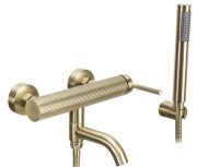 Змішувач для ванної кімнати Rea Argon одноважільний з душовим гарнітуром матове золото REA-B7804