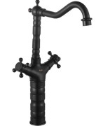 Змішувач для кухні Rea Rustico двовентильний чорний REA-B5520