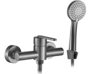 Змішувач для душу Rea Ontario із душовим гарнітуром графіт REA-B5503