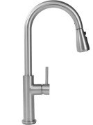 Смеситель для кухни Rea Nest однорычажный с выдвижной лейкой никель REA-B6601