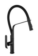Змішувач для кухні Rea Castor одноважільний з висувною лійкою чорний REA-B6935