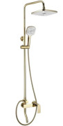 Душова стійка для ванни Rea Storm 2.0 із змішувачем золото REA-P9530