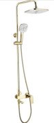 Душова стійка для ванни Rea Storm із змішувачем золото REA-P9531