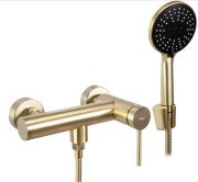Смеситель для душа Rea Clif с душевым гарнитуром матовое золото REA-B4243