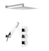 Душова система прихованого монтажу Rea Brito з термостатом хром REA-P0801KPL-D