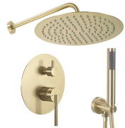 Душевая система скрытого монтажа Rea Argon со смесителем матовое золото REA-P7810
