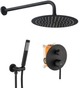 Душова система прихованого монтажу Rea Lungo із змішувачем чорний REA-P4100