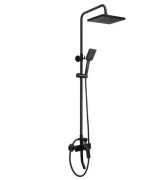 Душова стійка для ванни Rea Maximus із змішувачем чорний REA-P2412