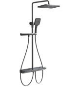 Душова стійка для ванни Rea Pedro з термостатом графіт REA-P0896