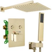 Душова система прихованого монтажу Rea Davis із термостатом золото REA-P6324