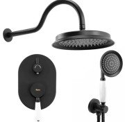 Душова система прихованого монтажу Rea Serra із змішувачем чорний REA-B1143