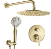 Душова система прихованого монтажу Rea Ontario із змішувачем матове золото REA-P5502