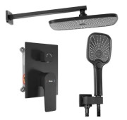 Душевая система скрытого монтажа Rea Moby со смесителем черный REA-P2402