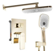 Душова система прихованого монтажу Rea Moby із змішувачем золото REA-P2405