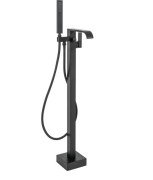 Змішувач для ванної кімнати Rea Carat підлоговий з душовим гарнітуром чорний REA-B5423