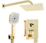 Душова система прихованого монтажу Rea Orix із змішувачем золото REA-P8464