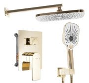 Душова система прихованого монтажу Rea Moby із змішувачем золото REA-P2405