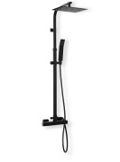 Душова стійка Rea Milan із термостатом чорний REA-P7000
