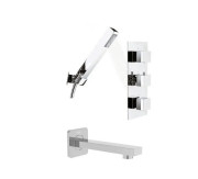 Смеситель для ванной Rea Hyper с душевым гарнитуром хром REA-B2059