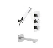 Змішувач для ванної Rea Hyper з душовим гарнітуром хром REA-B2059