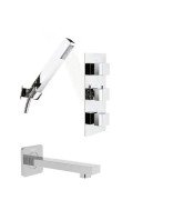 Змішувач для ванної Rea Brito з душовим гарнітуром хром REA-P0801KPL-W