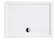 Душовий піддон Besco Alpina Slimline 100х80 см акрил білий BAA-108-P