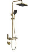 Душова стійка для ванни Rea Rob із термостатом матове золото REA-P6623