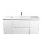 Тумба підвісна Мийдодир Сорренто 120-А з раковиною Creavit SU-120 ДСП/МДФ білий глянець 00-0006365