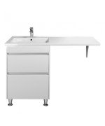 Тумба підлогова Мийдодір Wing 60-А-W з раковиною Rodeo L ДСП/МДФ білий глянець 00-0008279