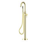 Змішувач для ванни Besco Veo II з душовим гарнітуром яскраве золото BW-VII-JZ