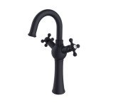 Змішувач для раковини Besco Retro I двовентильний чорний матовий BU-RI-CZ