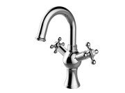 Смеситель для раковины Besco Retro II двухвентильный хром BU-RII-CH