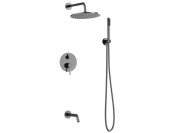 Душова система прихованого монтажу Besco Veo/Decco/Illusion із змішувачем графіт BP-V-GR