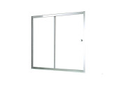 Шторка для ванни Besco Duo Slide II 150х150 см хром/прозоре скло DDS-II-150