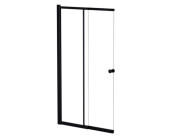 Шторка для ванны Besco Easy Slide 100х150 см черный матовый/прозрачное стекло PESB-2S