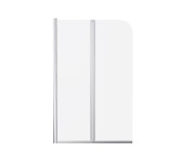 Шторка для ванни Besco Prime 2 90х140 см хром/прозоре скло PNP-2S