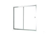 Шторка для ванни Besco Duo Slide II 150х150 см хром/прозоре скло DDS-II-150