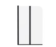 Шторка для ванни Besco Prime 2 90х140 см чорний матовий/прозоре скло PNPB-2S