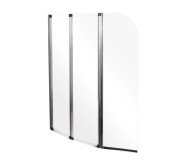 Шторка для ванни Besco Ambition 3 123,5х139 см хром/прозоре скло PA-3S