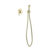 Гигиенический душ со смесителем скрытого монтажа Besco Veo яркое золото BB-VZ-JZ