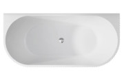 Ванна акрилова Besco Leya 170х78 см із сифоном клік-клак хром глянсовий білий #WAS-170-L