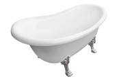 Ванна акриловая Besco Otylia 170х77 см глянцевый белый/ножки хром OT-170-CH-O