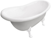 Ванна акрилова Besco Otylia 160х77 см глянсовий білий/білі ніжки OT-160-BI-O