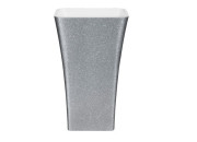 Раковина для ванной Besco Assos S-Line Glam 40х50х85 см напольная Mineral DuraBe серебро #UMD-A-WOS