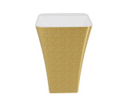 Раковина для ванной Besco Assos S-Line Glam 40х50х85 см напольная Mineral DuraBe золото #UMD-A-WOZ