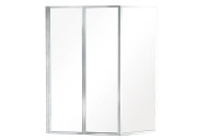 Шторка для ванни Besco Ambition Premium 3 130х140 см хром/прозоре скло PAP-3S