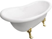 Ванна акрилова Besco Otylia 170х77 см глянсовий білий/ніжки золото OT-170-ZL-O